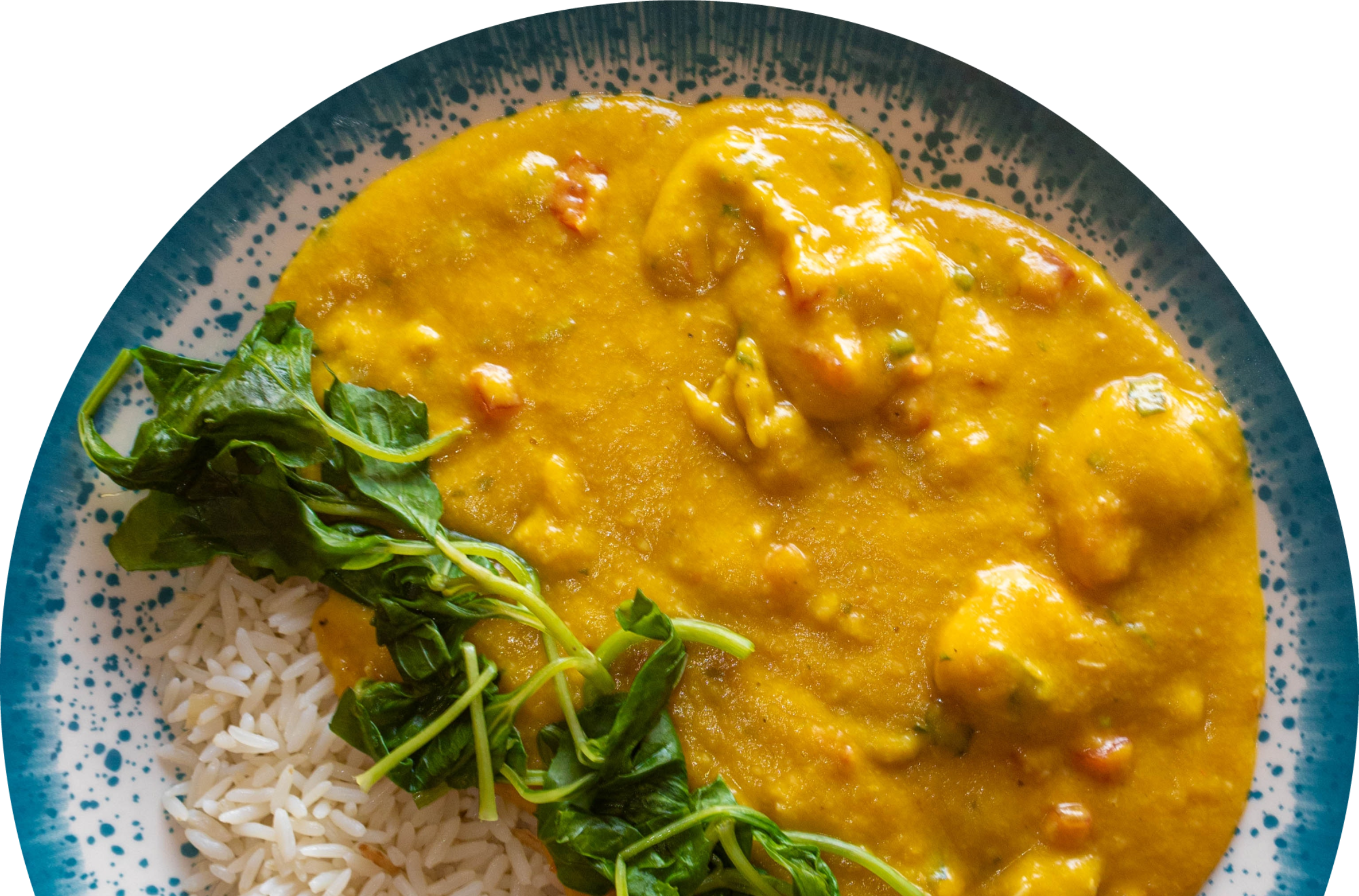 Fleur de bananier et crevettes au curry